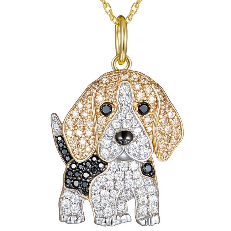 ciondolo beagle carino e di alta qualità, squisito, ecologico, in lega di zinco pressofusa, collana con cucciolo di cartone animato_voghion.com