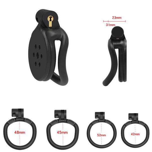 Gabbia piatta anti-fuga Cobra CB False Mother per uomo, con lucchetto di castità_voghion.com