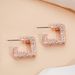 Niche Korean Earrings Geometric Square Design Diamond Studs Fashionable And Simple Temperament Full Diamond High End Earrings_voghion.com