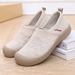 New Style Women's Single Shoes Spring And Autumn Non Slip Soft Sole Slip On Lazy Shoes Flat Bottom Lightweight Toad Shoes Casual Breathable_voghion.com
