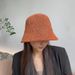Damen Herbst Winter Neue Lammwolle Fischermütze Farbblock Vielseitiger Bucket Hat Warm Kältefest Strickmütze Trendy_voghion.com