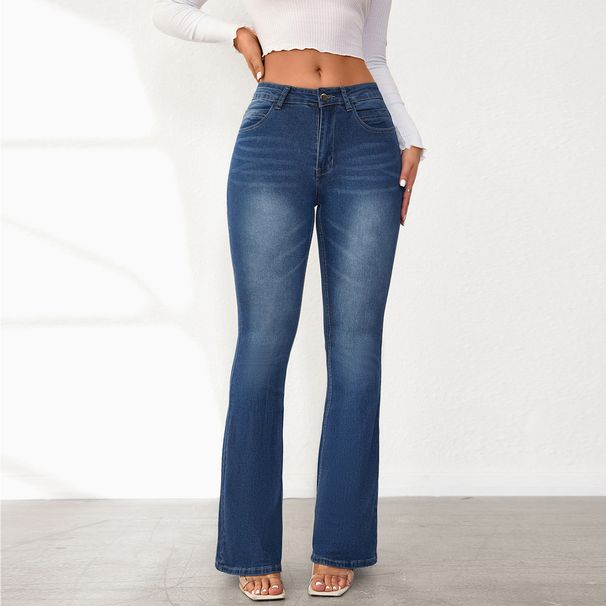 retro jeans ženske raztegljive tanke hlače z mikro izbočenim krojem_voghion.com