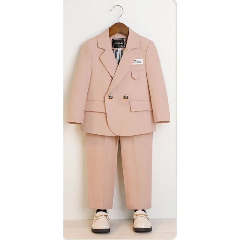 Estilo informal de otoño para niños, versión coreana, bonito traje de flores para niño, vestido formal, piano de actividades para niños_voghion.com