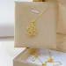 Pendant Necklaces Exquisite Retro Micro Jewelry Heart Flower Rotatable Necklace Fashion European and American Green_voghion.com