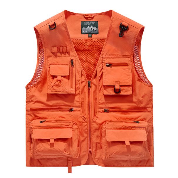Men's Mesh Fishing Vest – Lightweight Multi-Pocket Photographer Vest With Quick-Dry Tech (S-6XL, 9 Colors)_voghion.com