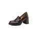 Sheepskin Version~ Commuting High Heels For Women Black Slip-On Genuine Loafers Simple British Style Small Leather Shoes_voghion.com