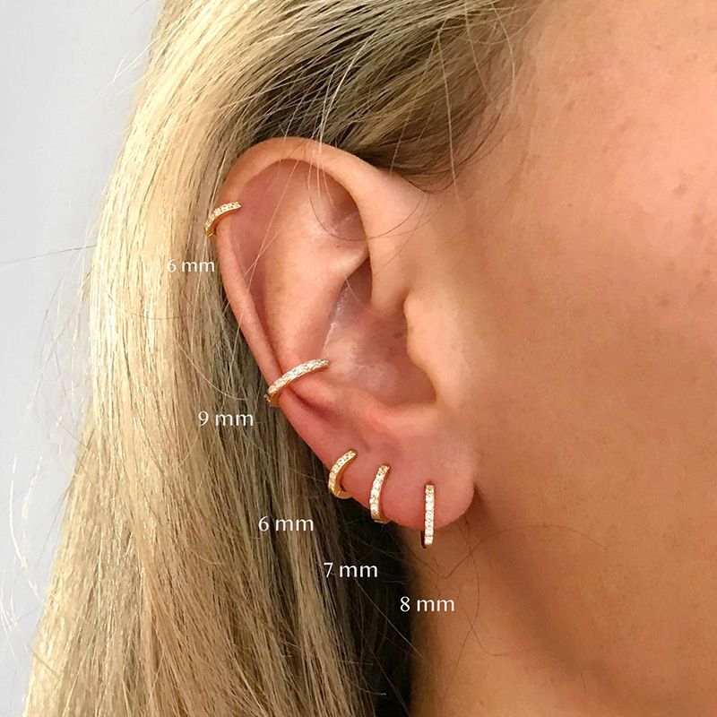 Fashion Versatile Commuting Daily High-end Circle Zircon Stud Earrings Personalized Trendy Jewelry_voghion.com