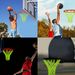 Outdoor luminous basketball net portable bold 12 circle standard size sports nylon luminous basketball net_voghion.com
