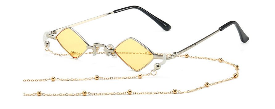 esclusivi occhiali da sole rotondi con catena in corda occhiali da sole moderni e retrò in stile street 732_voghion.com