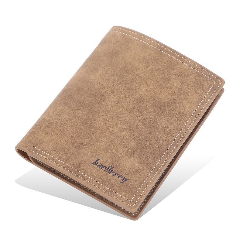 BAELLERRY nueva cartera corta para hombre casual horizontal multi-tarjeta esmerilada cartera delgada abierta tarjetero_voghion.com