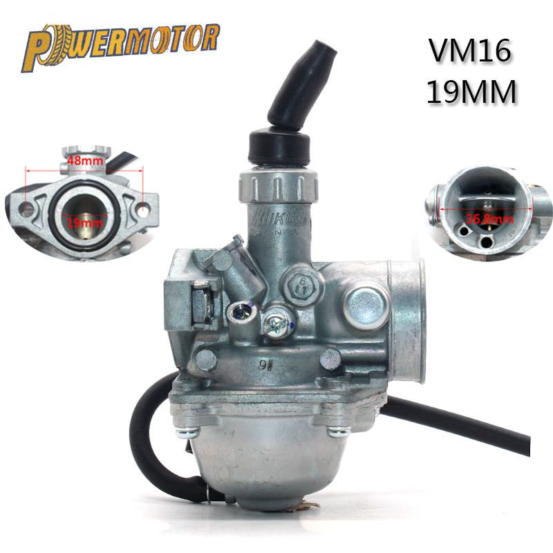 Carburator MOTOS VM16 PZ19 19mm pentru motociclete Mikuni, Dirt Pit Bike, ATV, QUAD, 70cc, 90cc, 110cc, motocross_voghion.com