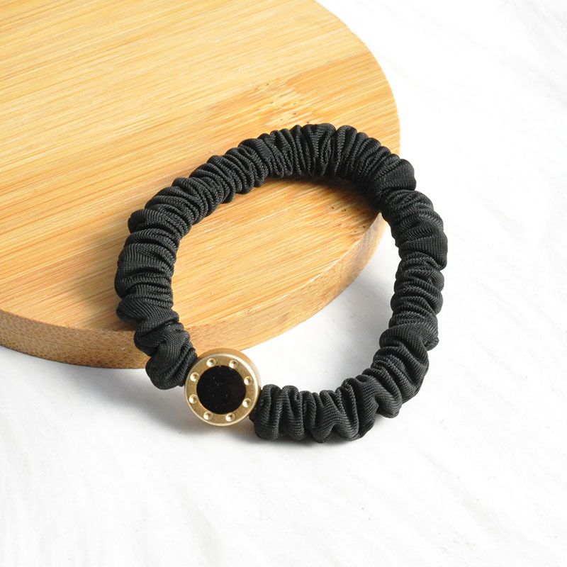 Unisex Ice silk small intestine scrunchie cloth art bun head high ponytail head rope high-grade hair accessories leather band girls tie hair rope_voghion.com
