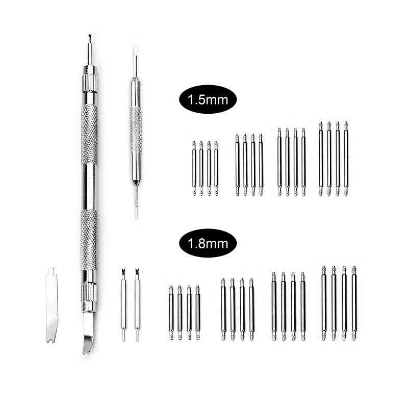 Attrezzi per la riparazione di orologi, manuale, a doppia testa, con forcella, strumento combinato per la riparazione di orologi, set da 37 pezzi di forcella grezza per orecchie._voghion.com