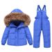 Premium Kids Winter Coat Set With Raccoon Fur Hood - Warm & Stylish Snowsuit For Boys & Girls (1-6 Years)_voghion.com