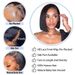 Women's Medium Length Straight Hair Wig Black Fashion Center Parting Synthetic Hair Extension_voghion.com