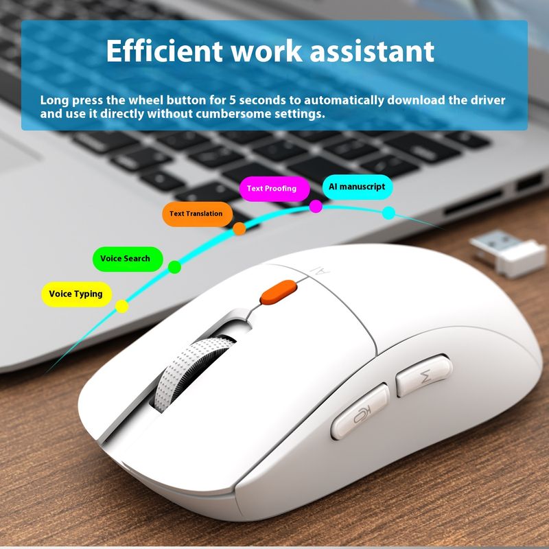 Senlong M7 inteligentni AI glas Bluetooth polnjenje PPT pisanje besedil ustvarjanje slikanje večnamenska miška za prevajanje_voghion.com