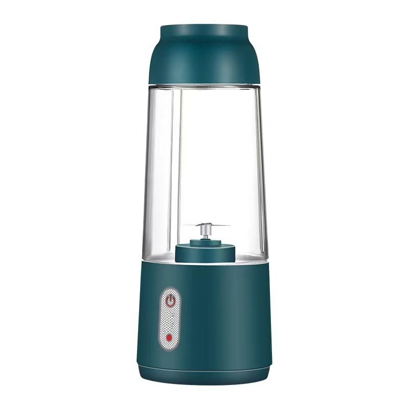 Chigo Portable USB Rechargeable Electric Juicer Blender - 6 Blades, 400mL, Quiet Operation, High Borosilicate Glass Cup, Ideal For Fruits_voghion.com