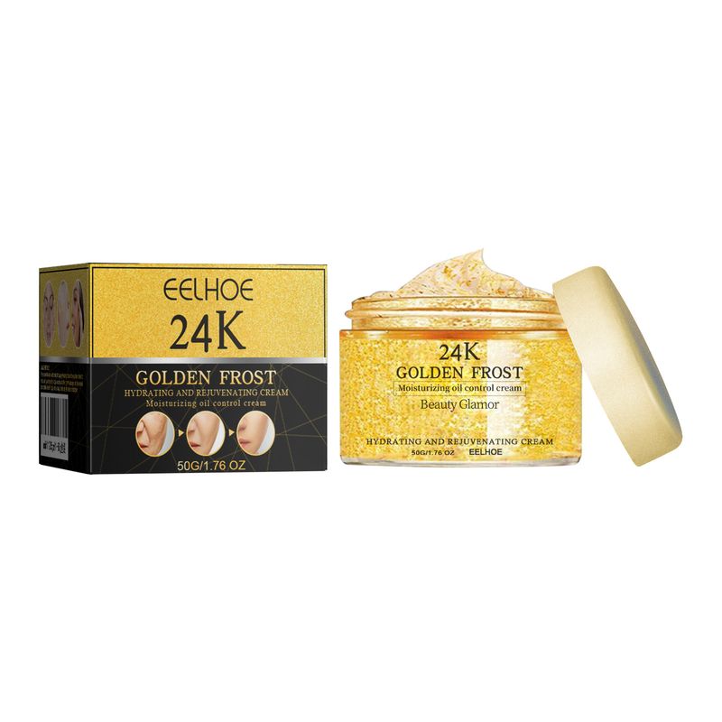 Crema viso da 50 g/scatola Non irritante Assorbimento rapido Efficace olio multifunzionale idratante delicato Gelo dorato_voghion.com