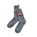 Chaussettes mi-mollet à rayures, style universitaire, collection printemps-été 2025d, tricot épais, unisexe, tendance, pour couple_voghion.com