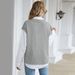 Ropa de mujer estación independiente ins tendencia suéter tejido con cuello en V de color sólido chaleco para mujer_voghion.com
