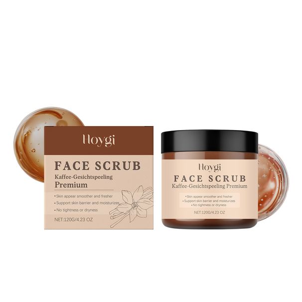 HOYGI Esfoliante Facial de Café e Baunilha, Óleo de Limpeza, Cuidado Nutritivo para a Pele, Limpador com Fragrância Suavizante e Suave para a Pele_voghion.com