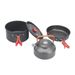 Set di pentole da campeggio portatili in alluminio ossidato duro per 2-3 persone con teiera_voghion.com
