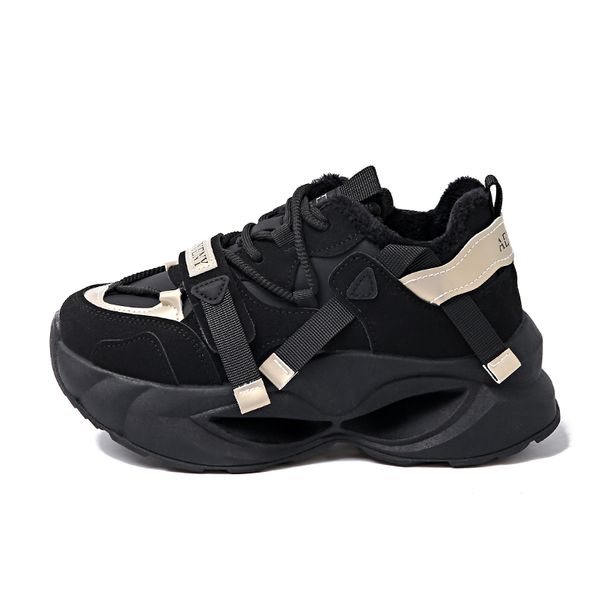 Scarpe di cotone, scarpe invernali da papà con isolamento in peluche, scarpe da donna con suola spessa_voghion.com