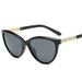 Sunglasses New Sunglasses Women's Round Face Personality Cat Eye Diamond Polarized Lenses Retro Sunglasses 8622_voghion.com