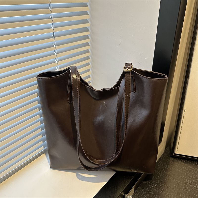 Borsa a tracolla retrò in morbida pelle da donna, modello primaverile, di alta qualità, da donna, con grande capacità, semplice borsa a tracolla da viaggio._voghion.com