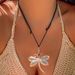 Necklace Women Golden Necklace Pendant Necklace Gold Accessories Beach Ethnic Style Adjustable Necklace Drawstring Personalized Dragonfly Choker_voghion.com