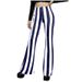 Women's Loose Wide-leg Vertical Stripe Sports Casual Pants_voghion.com