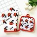 Cross-Border New Halloween Baking Heat-Resistant Cartoon Oven Microwave Gloves Mat Set Home_voghion.com