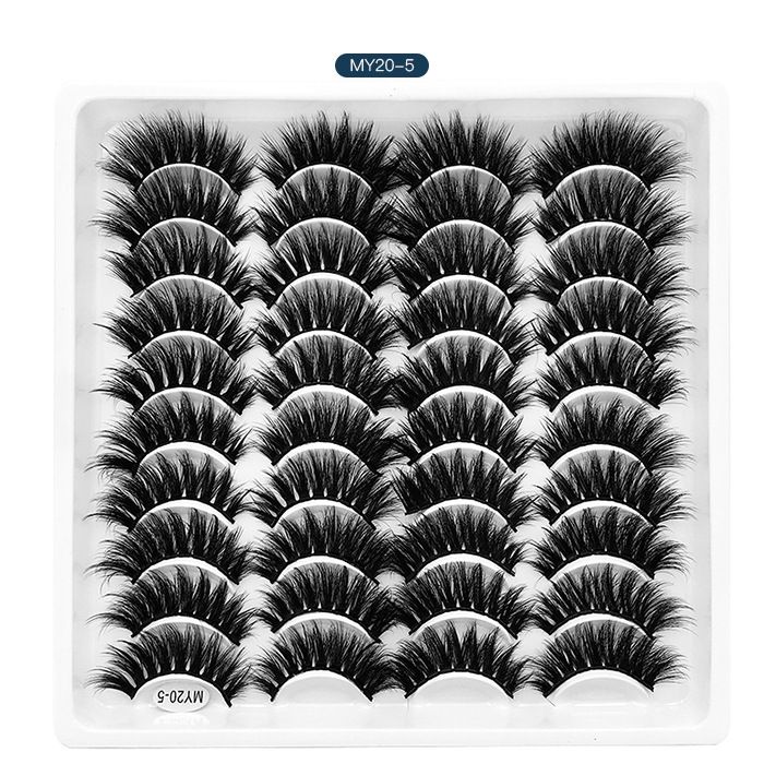 European and American double eyelids fluffy and thick curly mink hair false eyelashes thickened not easy to lose eyelashes_voghion.com