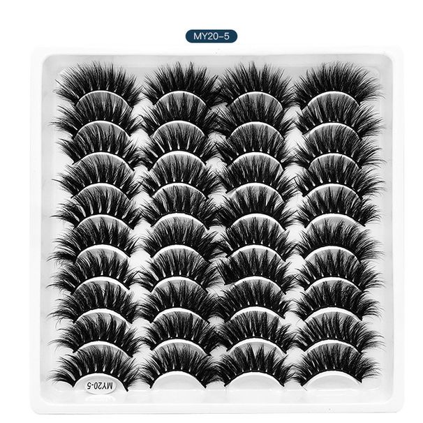 European and American double eyelids fluffy and thick curly mink hair false eyelashes thickened not easy to lose eyelashes_voghion.com