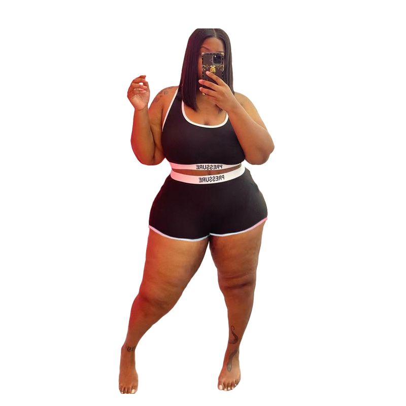 Women's Clothing Independent Station Fashion Casual Sexy Letter Print Swimsuit Two-piece Set_voghion.com