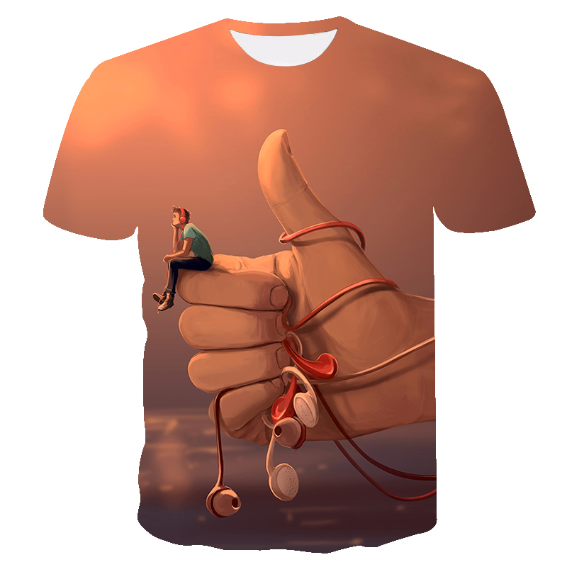 T-shirt da clown da uomo nuova T-shirt video anime 3D T-shirt da cartone animato Harajuku abbigliamento da uomo_voghion.com