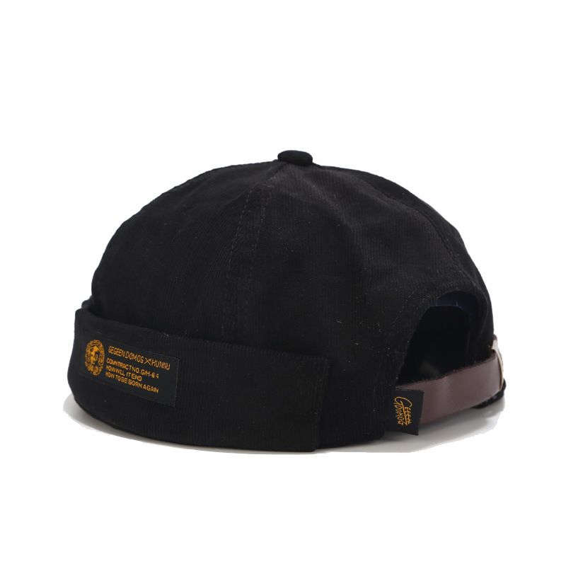 Autumn and winter corduroy men;s and women;s short fashion brand landlord hat retro beanie sailor melon skin hat street trend yuppie hat_voghion.com