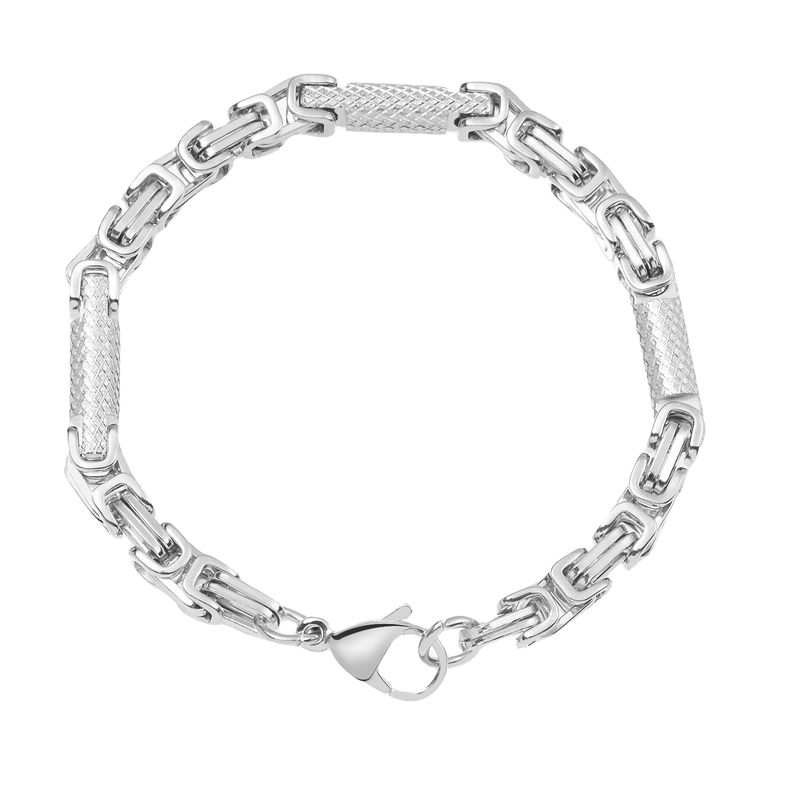 Herrenschmuck, personalisierte Königsketten-Halskette aus Edelstahl, hochwertige Kette aus Titanstahl, lichtechtes Armband, Königskette_voghion.com