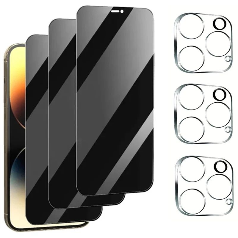 Privacy Screen Protector 13 11 12 15 Pro Max Mini Plus Camera Lens Protective Glass Film For IPhone 14 PRO XS MAX_voghion.com