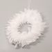 New white feather home decoration wreath wreath feather luminous decorations door hanging Christmas wreath wholesale_voghion.com