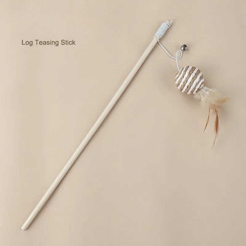 Unwiderstehlicher Katzenstab: Selbstspielspaß mit klingelndem Glöckchen und kaubarer realistischer Maus_voghion.com