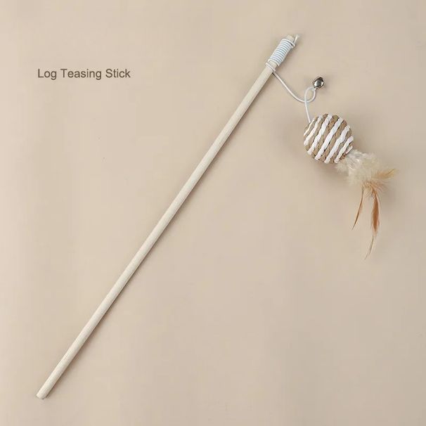 Unwiderstehlicher Katzenstab: Selbstspielspaß mit klingelndem Glöckchen und kaubarer realistischer Maus_voghion.com