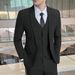 CT High-End Herren Set mit Schulterpolstern, Weste, Businessuniform, Hochzeitsanzug_voghion.com