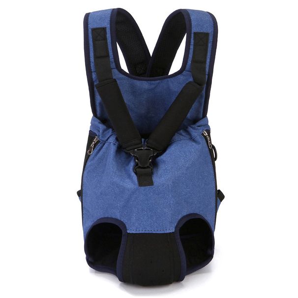 Denim Pet Convenient Outings Foldable Chest Bag For Cats Canvas Mesh Small And Medium Dogs Backpack_voghion.com