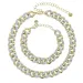 Kettenstile Punk Miami Cuban Choker Halskette Kragen Statement Hip Hop CZ Big Chunky Zweifarbige Kette Schmuck für Frauen_voghion.com
