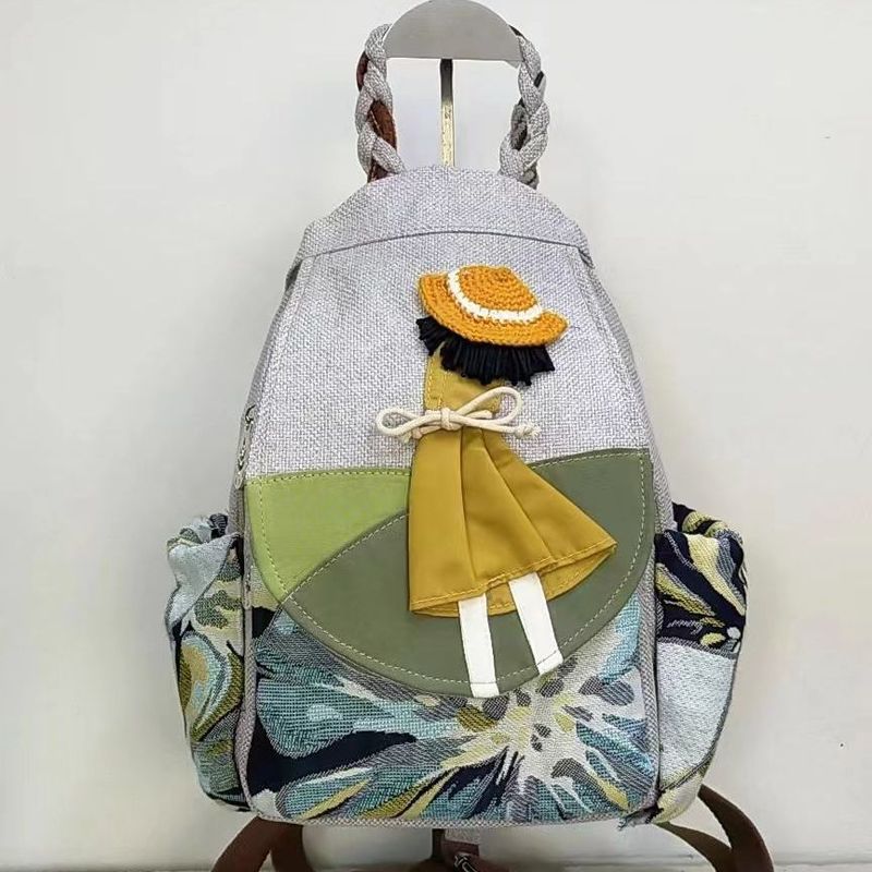 New fashionable canvas backpack, unique and beautiful, novel style, exquisite temperament and image, large capacity, practical and durable,
_voghion.com