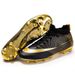 Golden Football boot high top tf broken nails artificial lawn boys and girls AG long nail competition student training_voghion.com