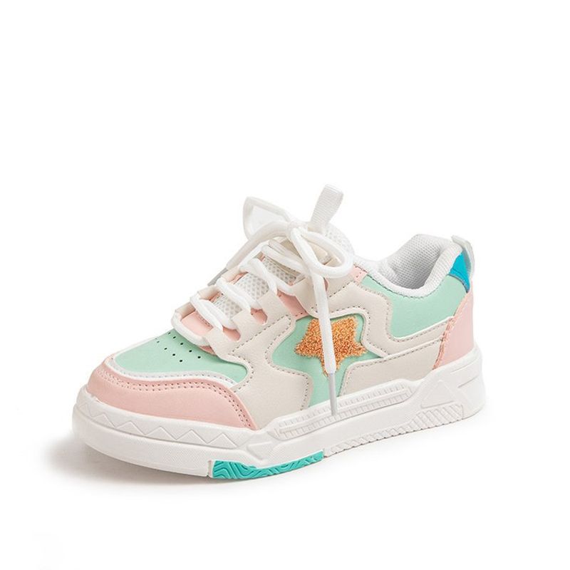 2024 Spring Autumn New Children's Sports Lightweight and Breathable Versatile Girls' Little White Board Shoes_voghion.com