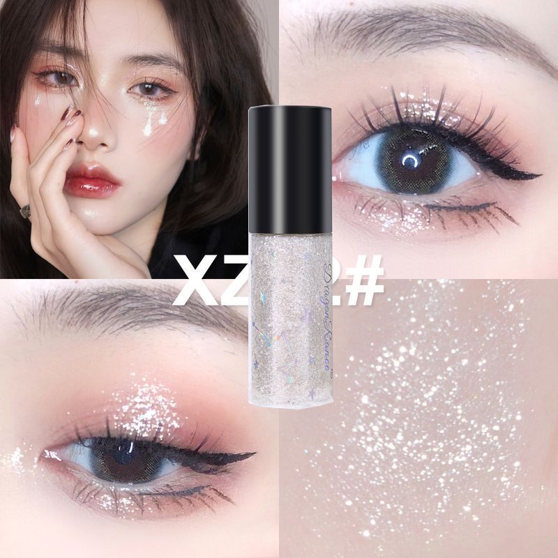 Liquid Glitter Highlighter Eyeshadow Waterproof Pearlescent Shiny Eye Shadow Eyeliner Sequins Lying Silkwo          liner_voghion.com