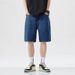 2025, New American Retro Shorts For Men With Wide Leg, Y2k, Gothic, Washed, Loose, Straight Leg, Casual Men's Denim Shorts, Sports Pants_voghion.com